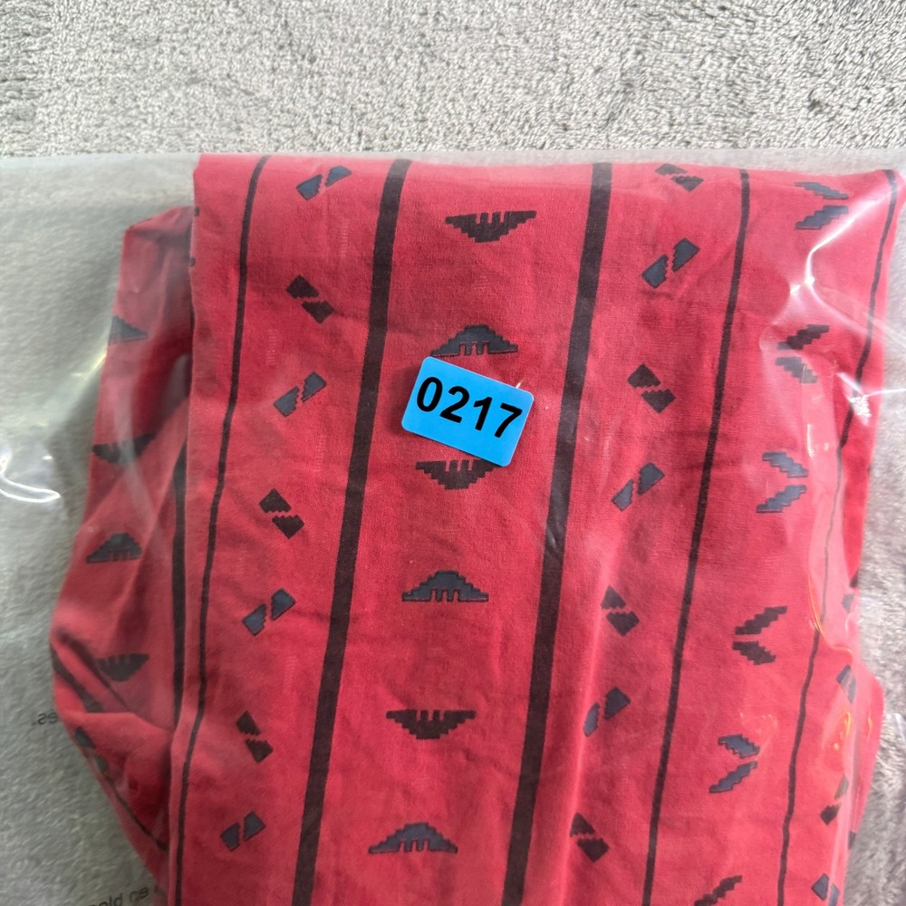 VTG Wrangler Xlong Tails Shirt Men 16.5-34 Red Southwestern Geometric Distressed - Picture 10 of 10